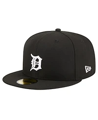 New Era Men's Black Detroit Tigers Logo 59FIFTY Fitted Hat