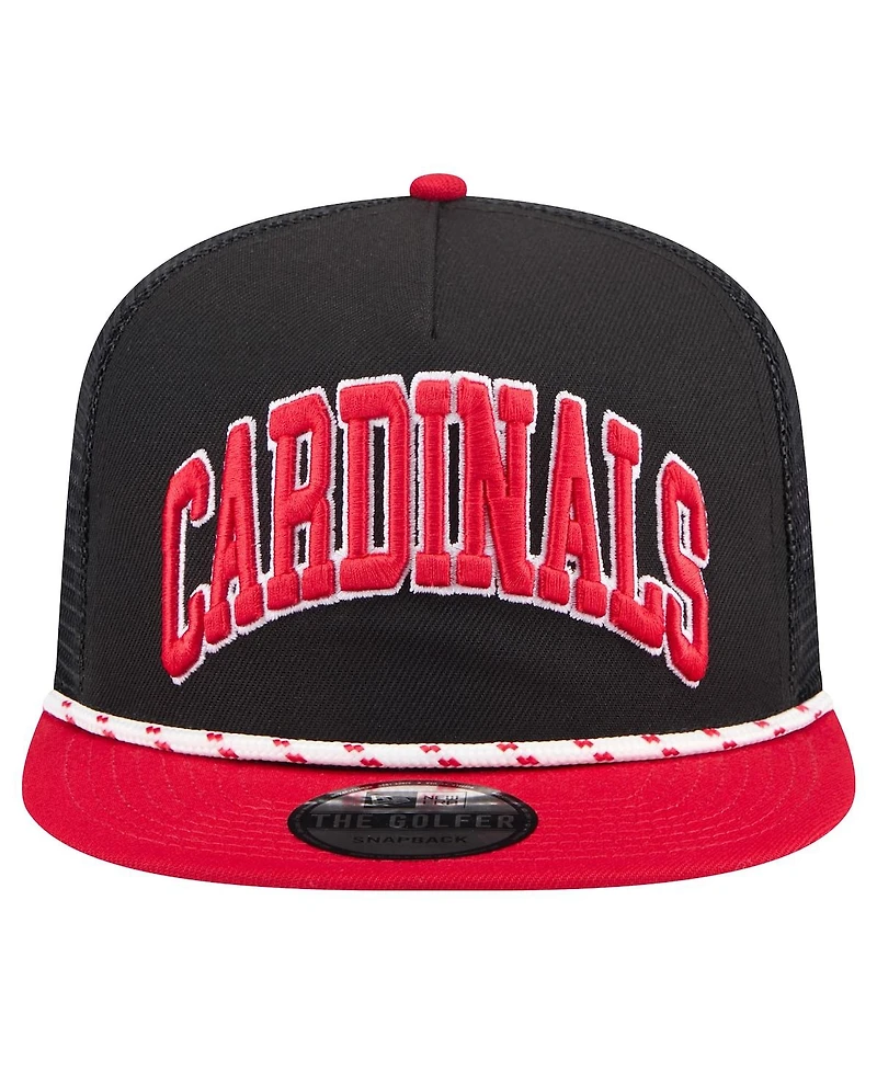 New Era Men's Black St. Louis Cardinals Throwback Meshback Golfer Hat