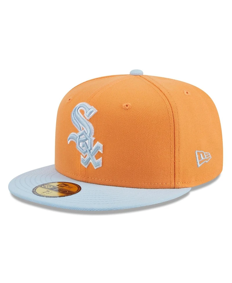 New Era Men's Orange/Light Blue Chicago White Sox Spring Color Basic Two-Tone 59FIFTY Fitted Hat