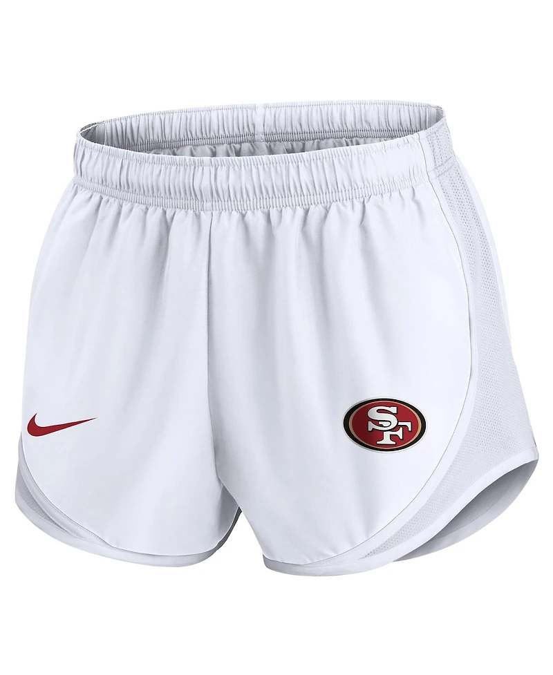 Nike Women's White San Francisco 49ers Tempo Shorts