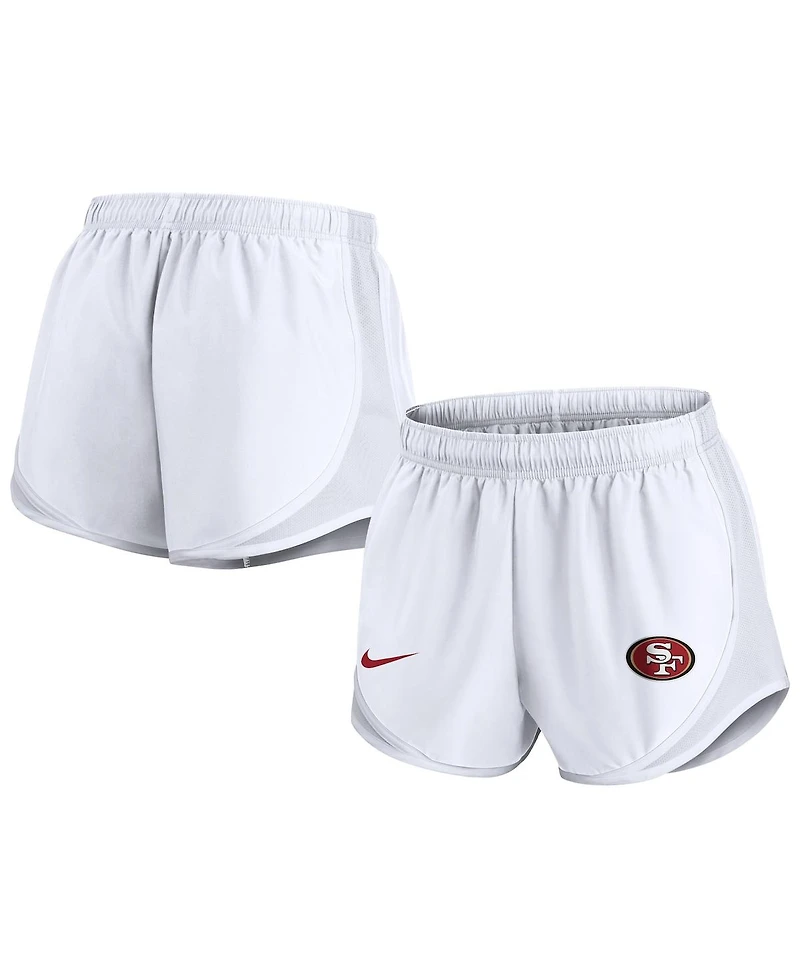 Nike Women's White San Francisco 49ers Tempo Shorts