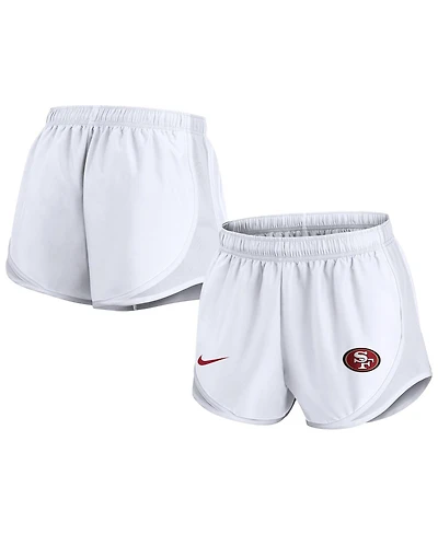 Nike Women's White San Francisco 49ers Tempo Shorts