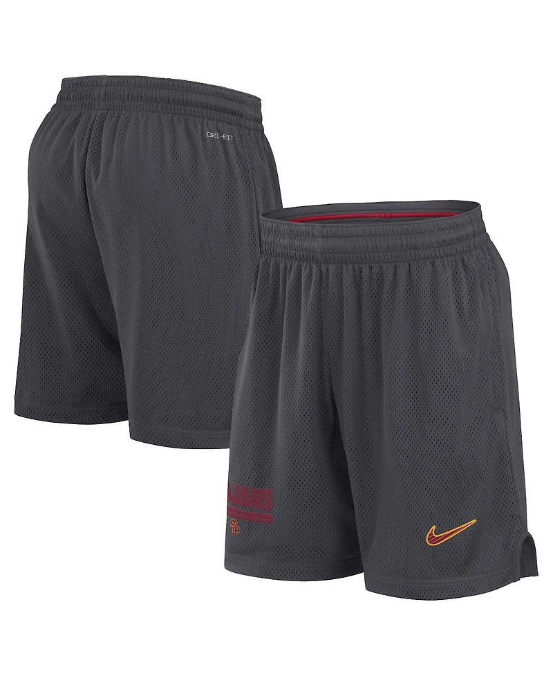 Nike Men's Anthracite Usc Trojans 2024 Sideline Mesh Shorts