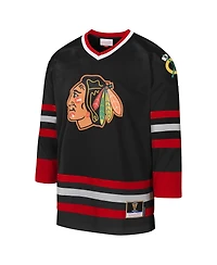 Mitchell & Ness Men's Big Boys and Girls Black Chicago Blackhawks 1997 Blue Line Jersey