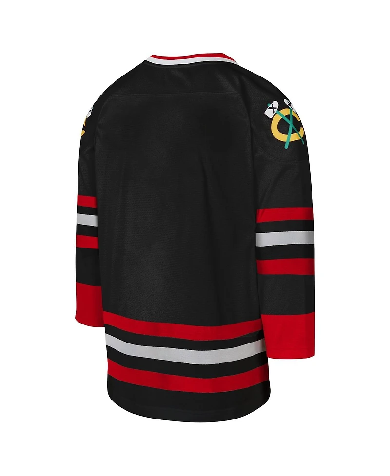 Mitchell & Ness Men's Big Boys and Girls Black Chicago Blackhawks 1997 Blue Line Jersey