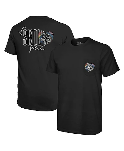 Majestic Men's Threads Black Minnesota Vikings Pride Pocket T-Shirt
