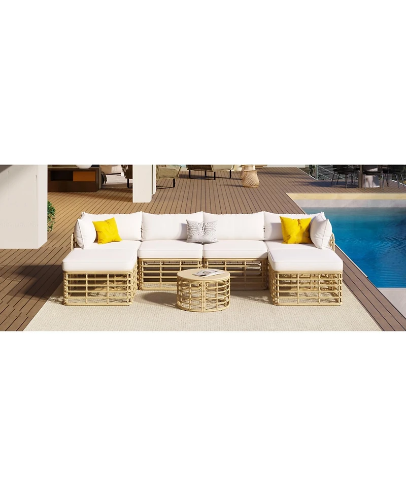Streamdale Modular & Chic Wicker Sofa Set for Outdoor Comfort and Style
