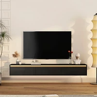Streamdale Floating Led Tv Shelf with Outlet
