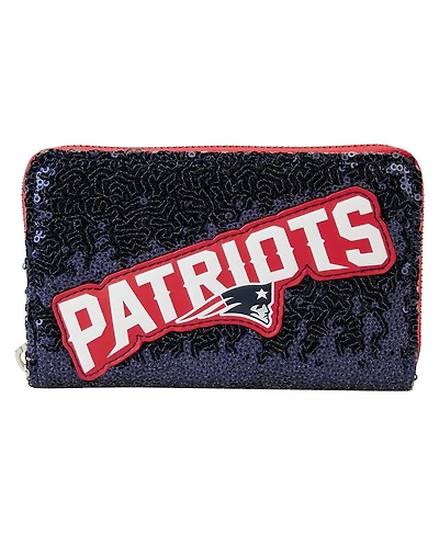 Loungefly New England Patriots Sequin Zip-Around Wallet