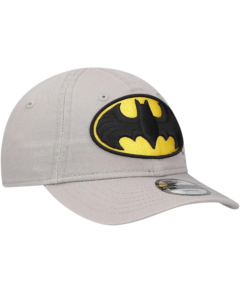 New Era Toddler Boys and Girls Gray Batman 9TWENTY Adjustable Hat