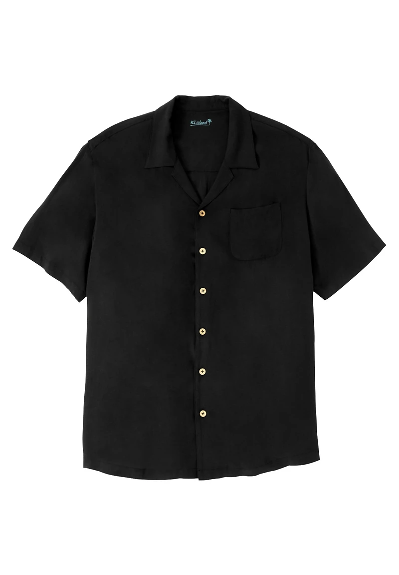 KingSize Big & Tall Ks Island Solid Camp Shirt