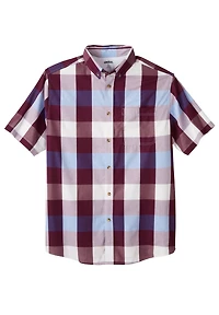 KingSize Big & Tall Check Short-Sleeve Sport Shirt