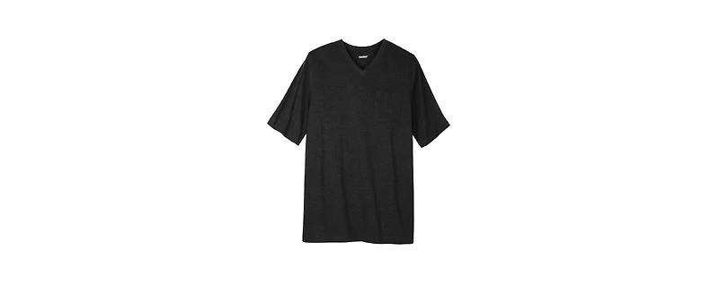 KingSize Big & Tall Shrink-Less Lightweight Longer-Length V-Neck T-Shirt