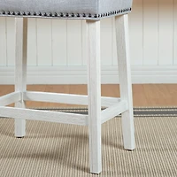 Streamdale Furniture Elegant Saddle Seat Barstools with Nailhead Trim