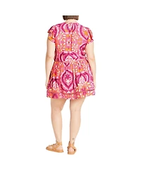 City Chic Women's Dallas Print Dress