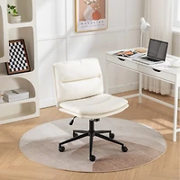 Simplie Fun Adjustable and Swivel Criss-Cross Office Chair with Wide Seat