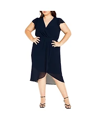 City Chic Plus Wrap Swing Dress