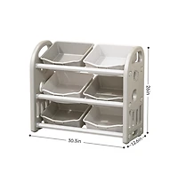 Streamdale Kids Toy Storage Unit with 6 Bins