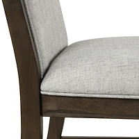 Streamdale Furniture Solid Wood Upholstered Dining Chairs, Set of 2, Gray