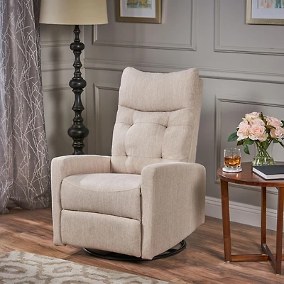 Streamdale Contemporary Push-Back Recliner with Glide and Swivel