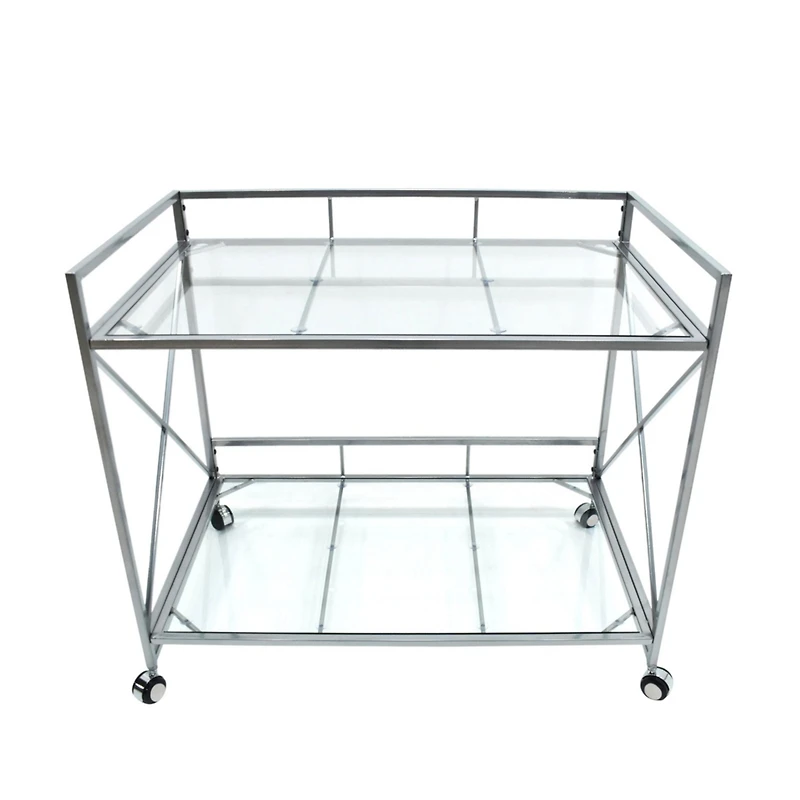 Streamdale Timeless Modern 2-Tier Bar Cart Sleek, Spacious, and Versatile