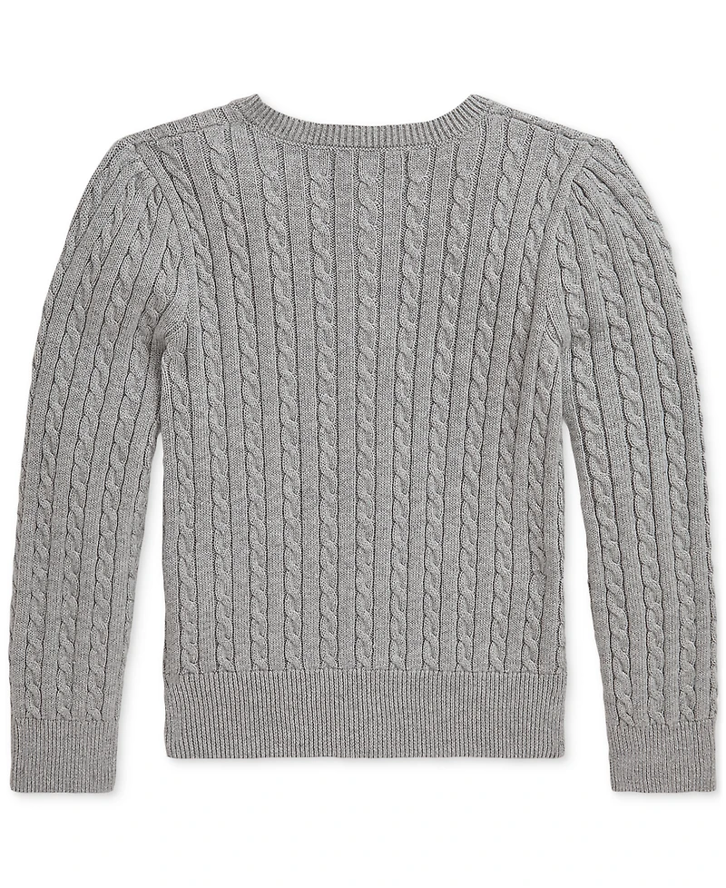 Polo Ralph Lauren Toddler And Little Girls Mini-Cable Cotton Cardigan