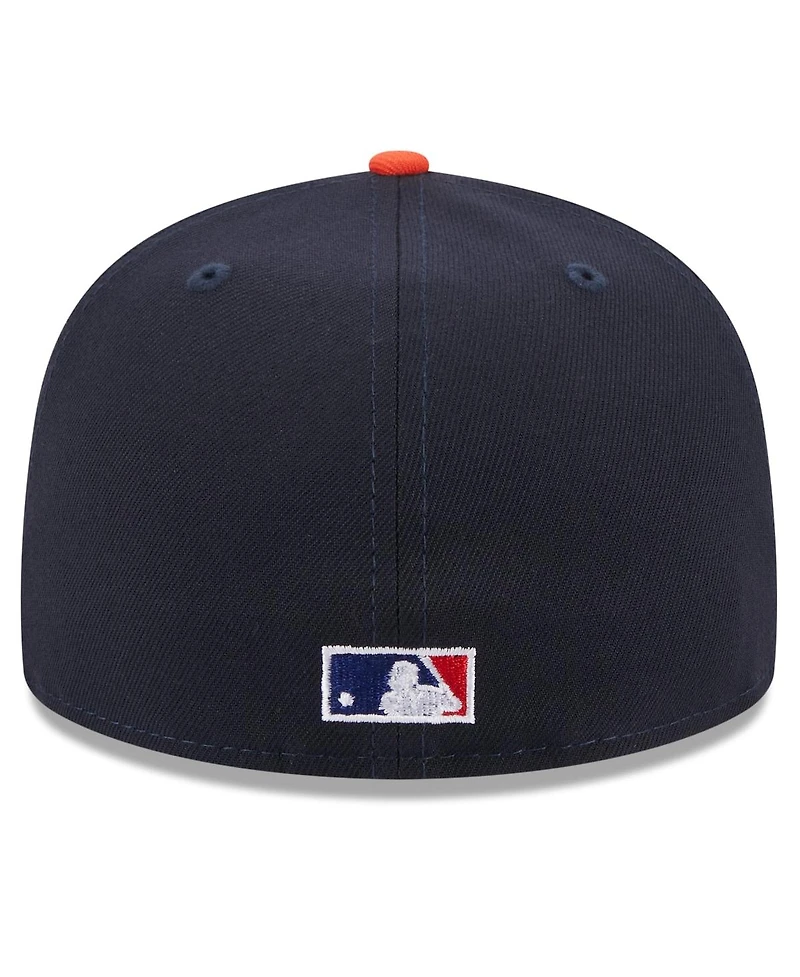 New Era Men's Navy/Orange Houston Astros On Deck 59FIFTY Fitted Hat