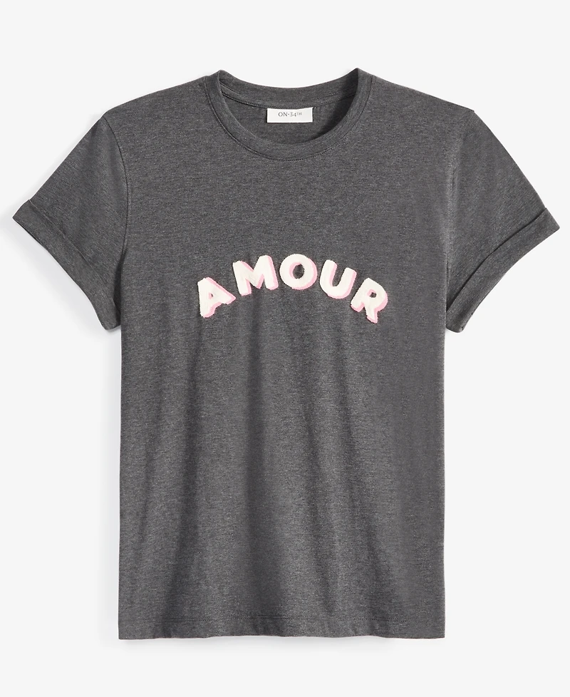 On 34th Women's Amour Graphic T-Shirt, Created for Macy's