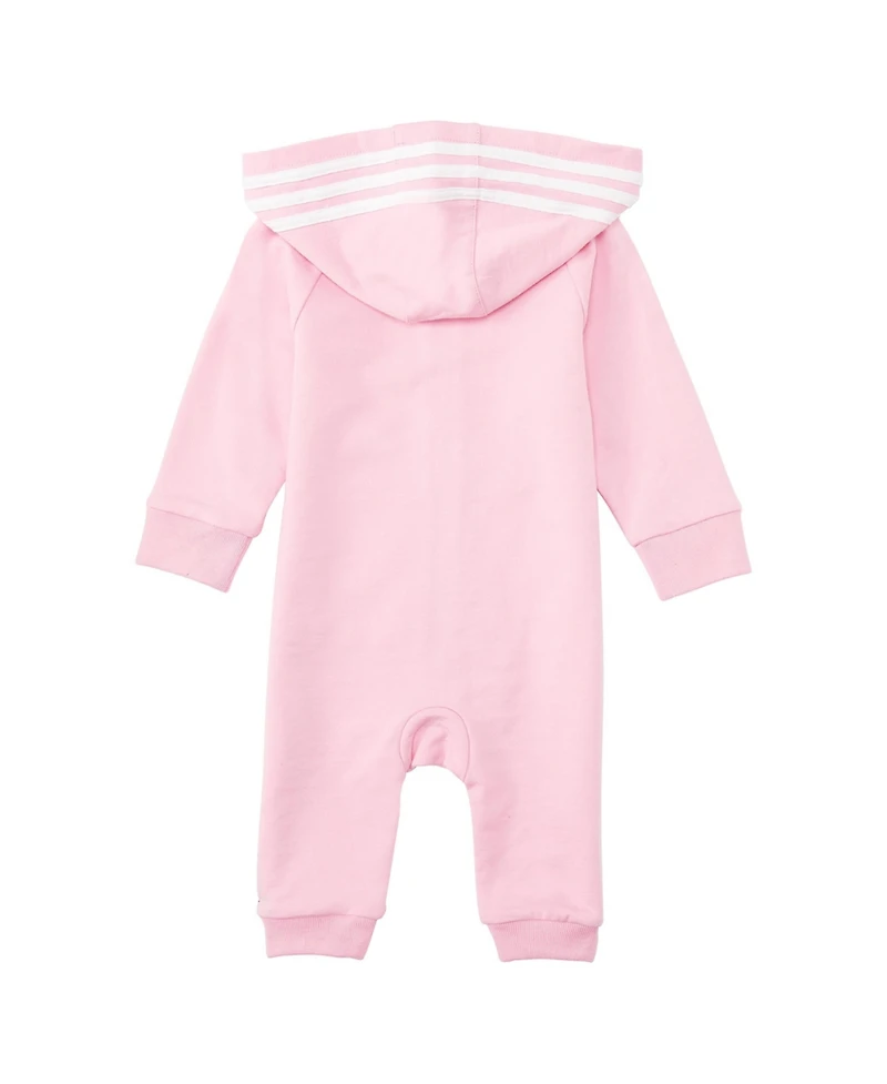 adidas Baby Girls Long Sleeve Hooded Coveralls
