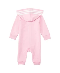 adidas Baby Girls Long Sleeve Hooded Coveralls