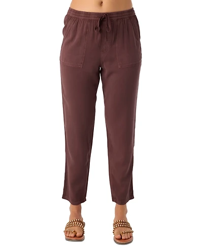 O'Neill Juniors' Francina Solid Pocket-Front Pull-On Woven Pants