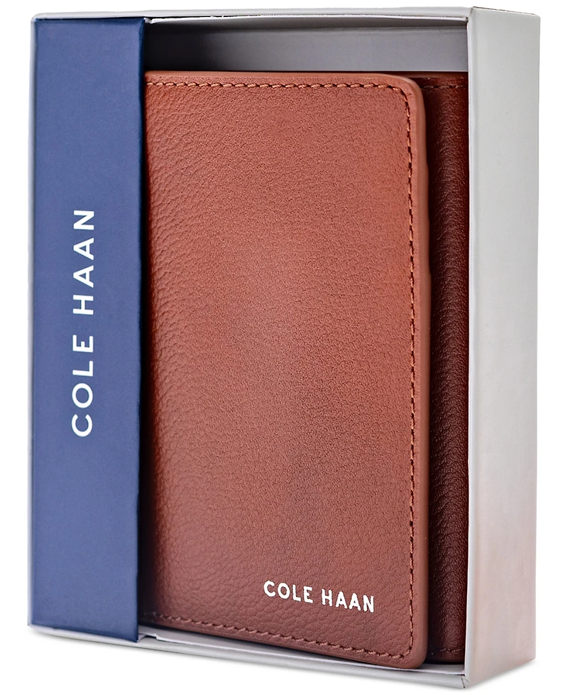 Cole Haan Men's Rfid Boxshine Trifold Logo Wallet