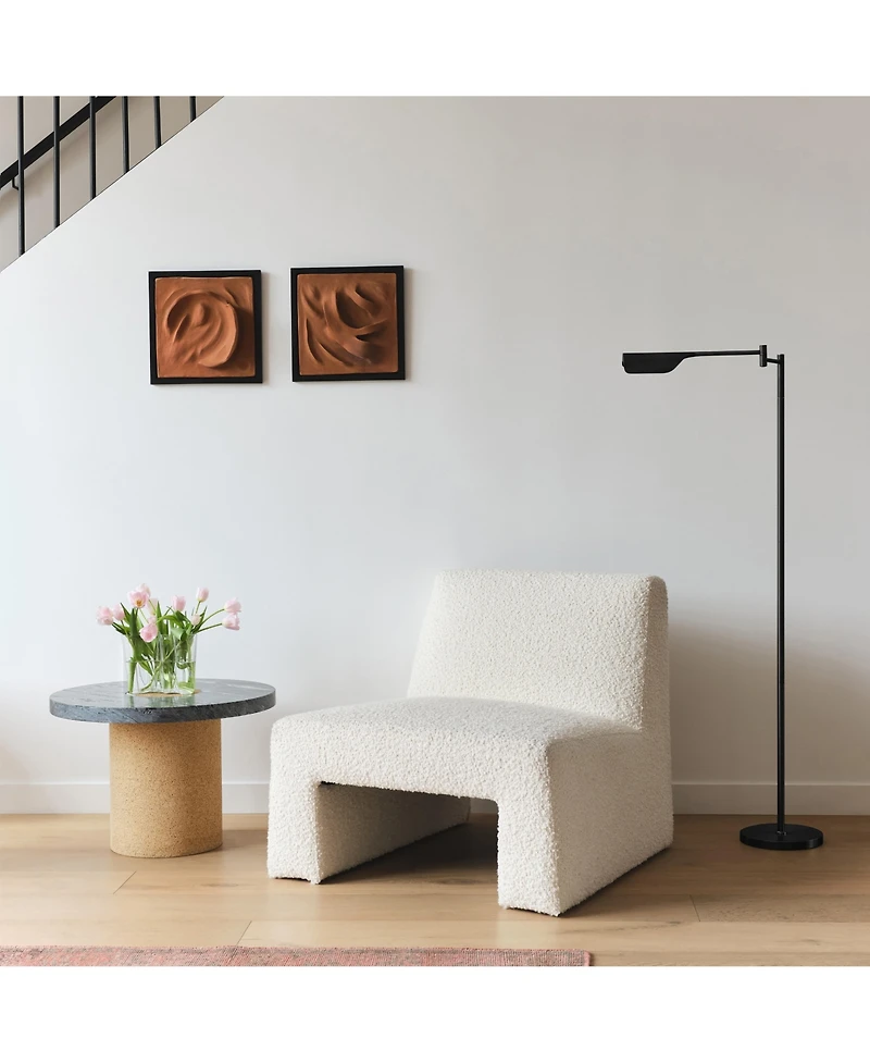 Leaf Modern Pharmacy Reading Led Floor Lamp with Adjustable Neck (53")