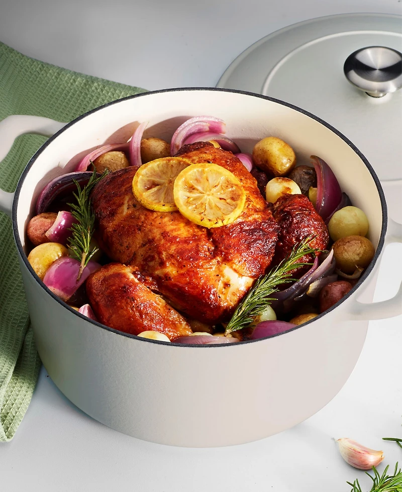 Tramontina Bestow 5.5-Quart Enameled Cast Iron Round Dutch Oven Pot with Lid