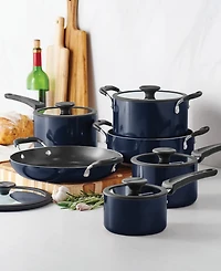 Tramontina Porcelain Enamel Heavy Gauge Aluminum Non Stick 11 Piece Cookware Set