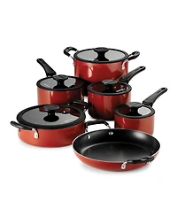 Tramontina Porcelain Enamel Heavy Gauge Aluminum Non Stick 11 Piece Cookware Set
