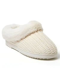 Dearfoams Women's Hannah Festive Knit Clog Slippers