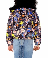 Members Only Toddler Heavy Quilted Puffer New Looney Mash Jacket