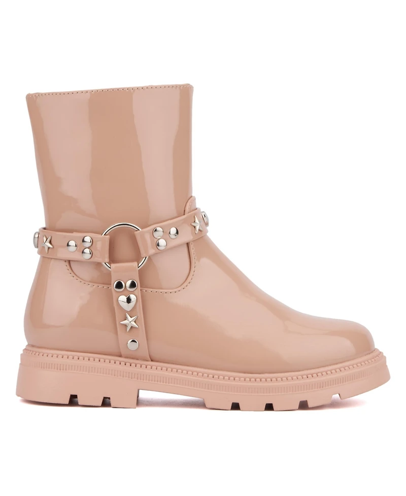 Olivia Miller Girls Harness Lug Sole Boots