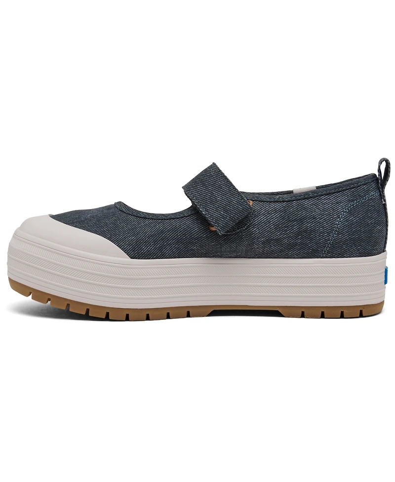 Keds Women's Mary Jane Canvas Platform Casual Sneakers from Finish Line