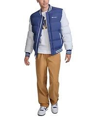 Champion Men's Quilted Full-Zip Varsity Puffer Jacket