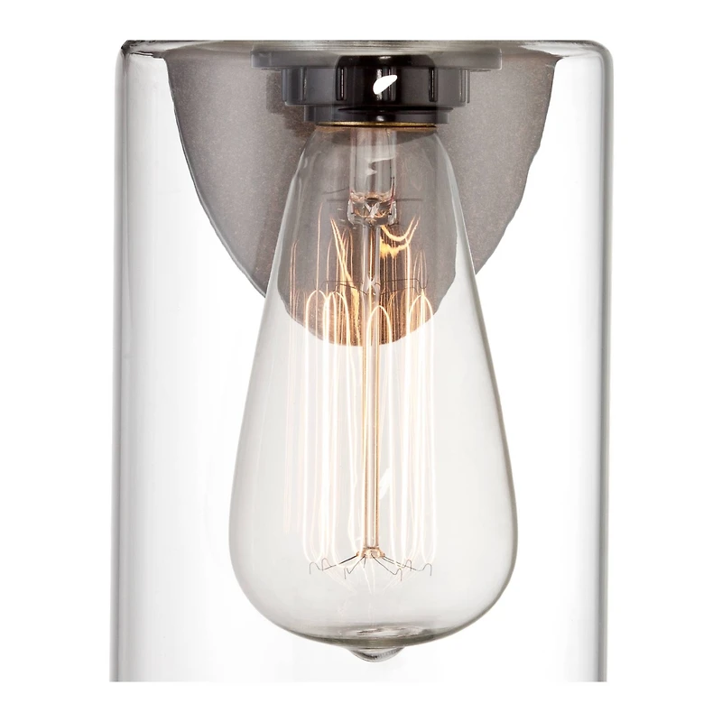 Franklin Iron Works Cloverly Rustic Farmhouse Industrial Wall Light Sconce Led Bronze Hardwired 11 3/4" High Fixture Clear Glass for Bedroom Bathroom