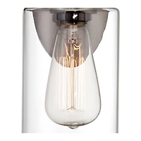 Franklin Iron Works Cloverly Rustic Farmhouse Industrial Wall Light Sconce Led Bronze Hardwired 11 3/4" High Fixture Clear Glass for Bedroom Bathroom