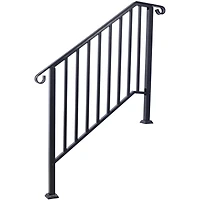 3-Step Handrail Durable Steel with Powder Coating and Easy Installation
