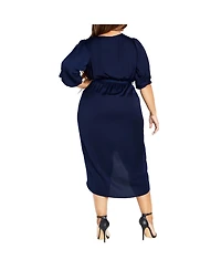 City Chic Plus Opulent Elbow Sleeve Dress