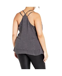 City Chic Plus Size Strappy Nail Top