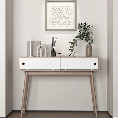 Streamdale Modern Writing Desk with Ample Workspace, Storage, and Stylish Design