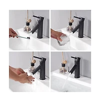 Aquaterior 1 Hole Bathroom Round Faucet Cold & Hot Water for Undermount Vessel Sink Orb