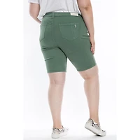 Slink Jeans Plus Mid Rise Bermuda Shorts