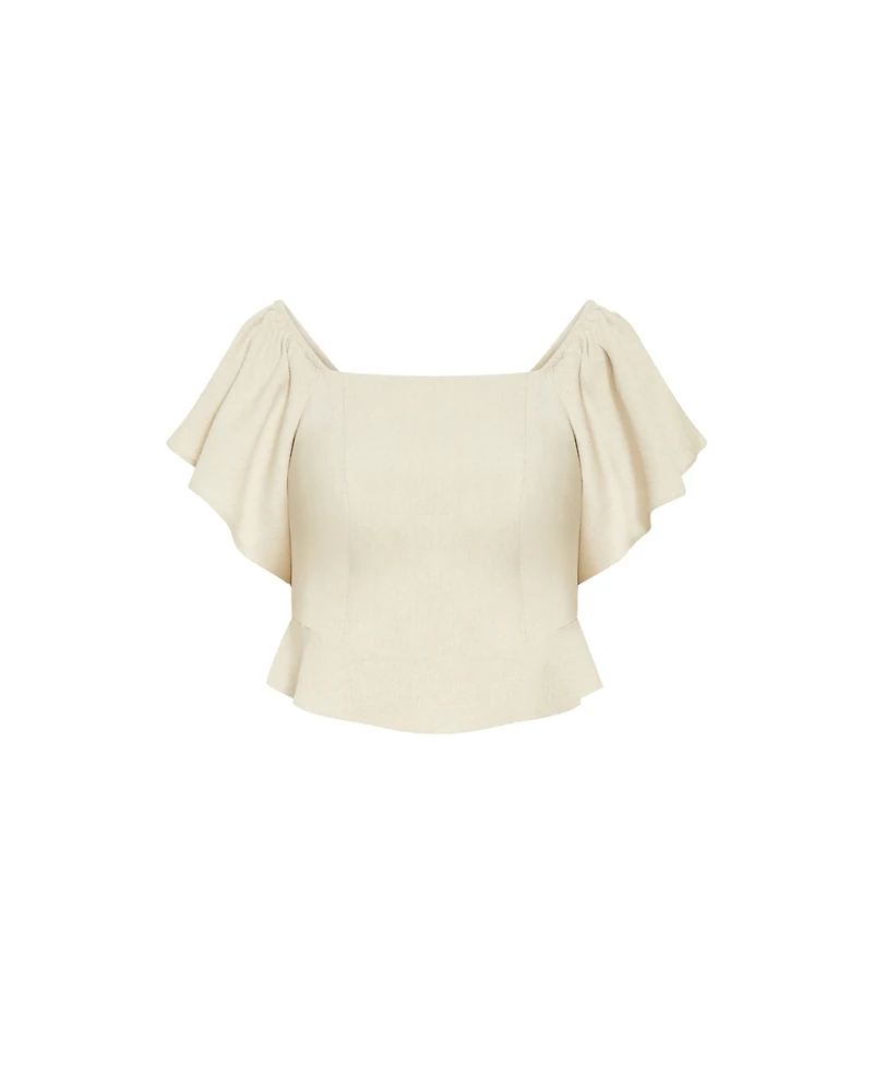 City Chic Women's Samara Ruffle Top